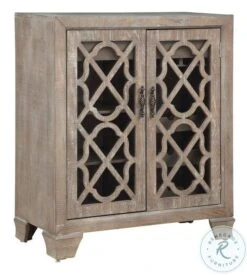 Bronte Light Brown 2 Door Wine Cabinet