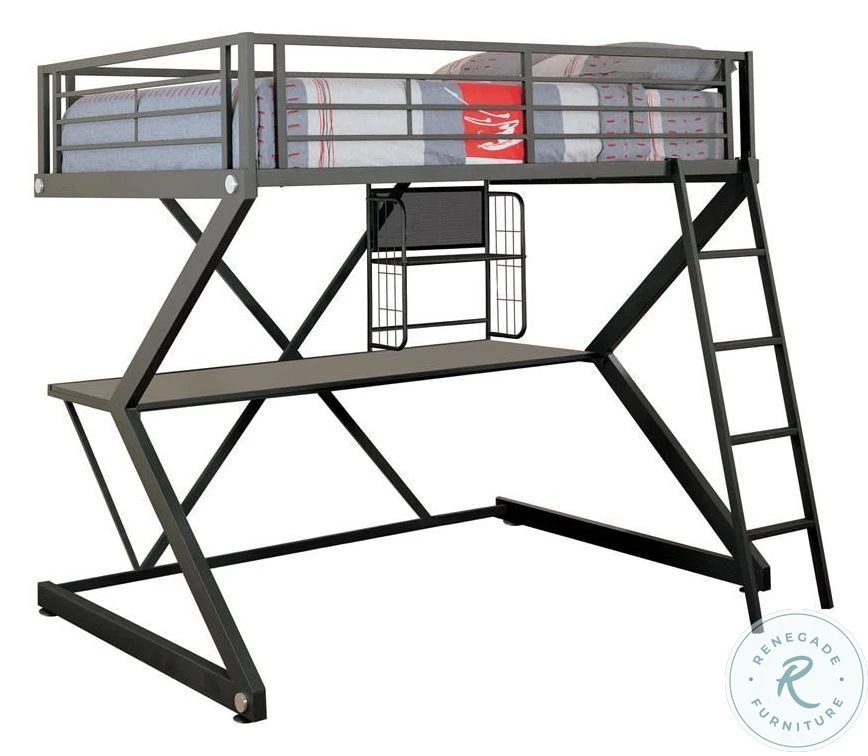 Parkview Black Full Workstation Loft Bed