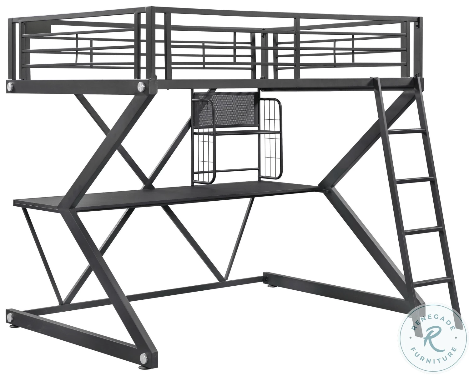 Parkview Black Full Workstation Loft Bed - Image 4