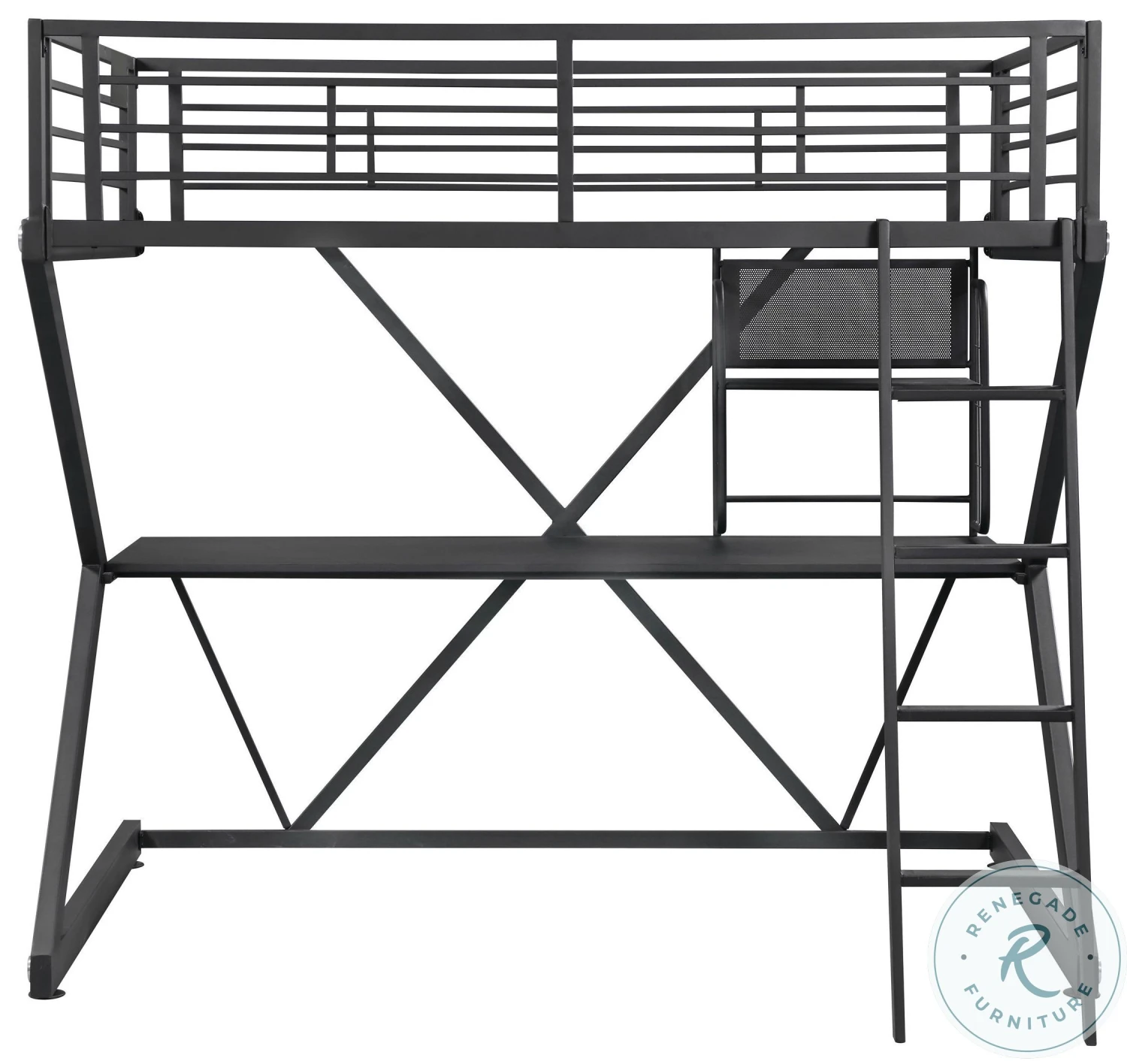 Parkview Black Full Workstation Loft Bed - Image 5