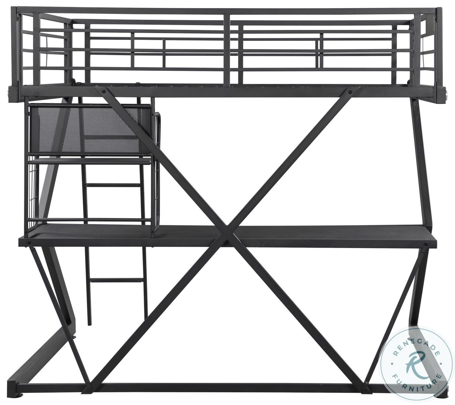 Parkview Black Full Workstation Loft Bed - Image 9