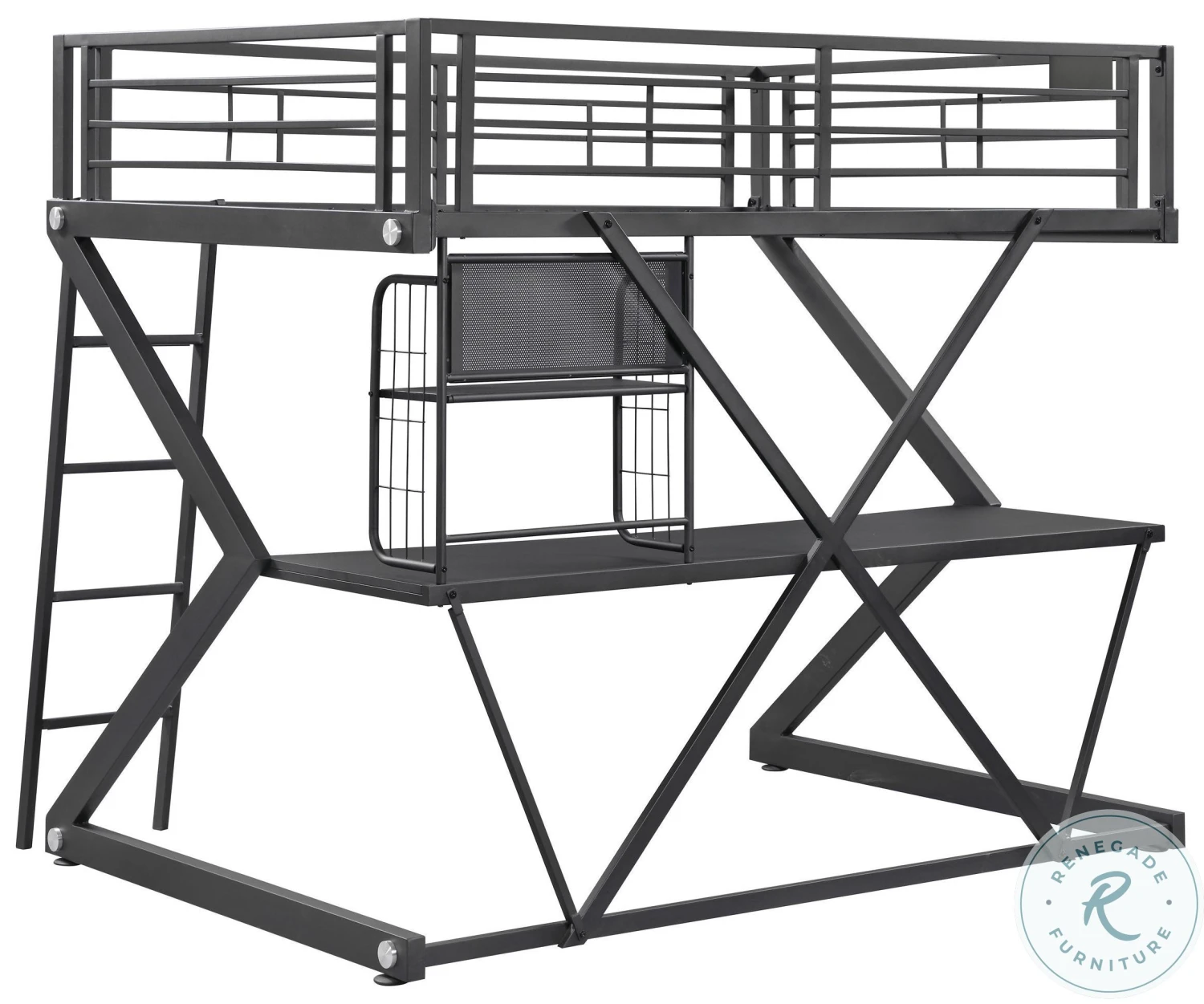 Parkview Black Full Workstation Loft Bed - Image 8