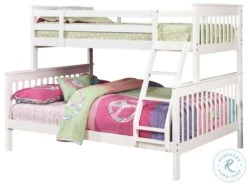 Chapman White Twin Over Full Bunk Bed
