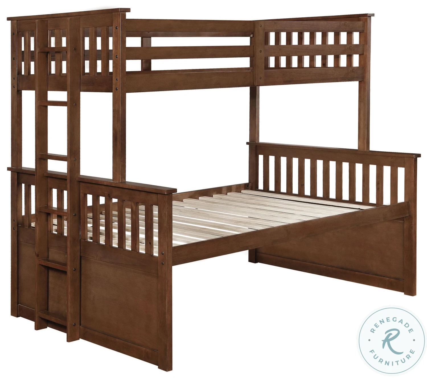 Atkin Weathered Walnut Twin XL Over Queen Bunk Bed - Image 4