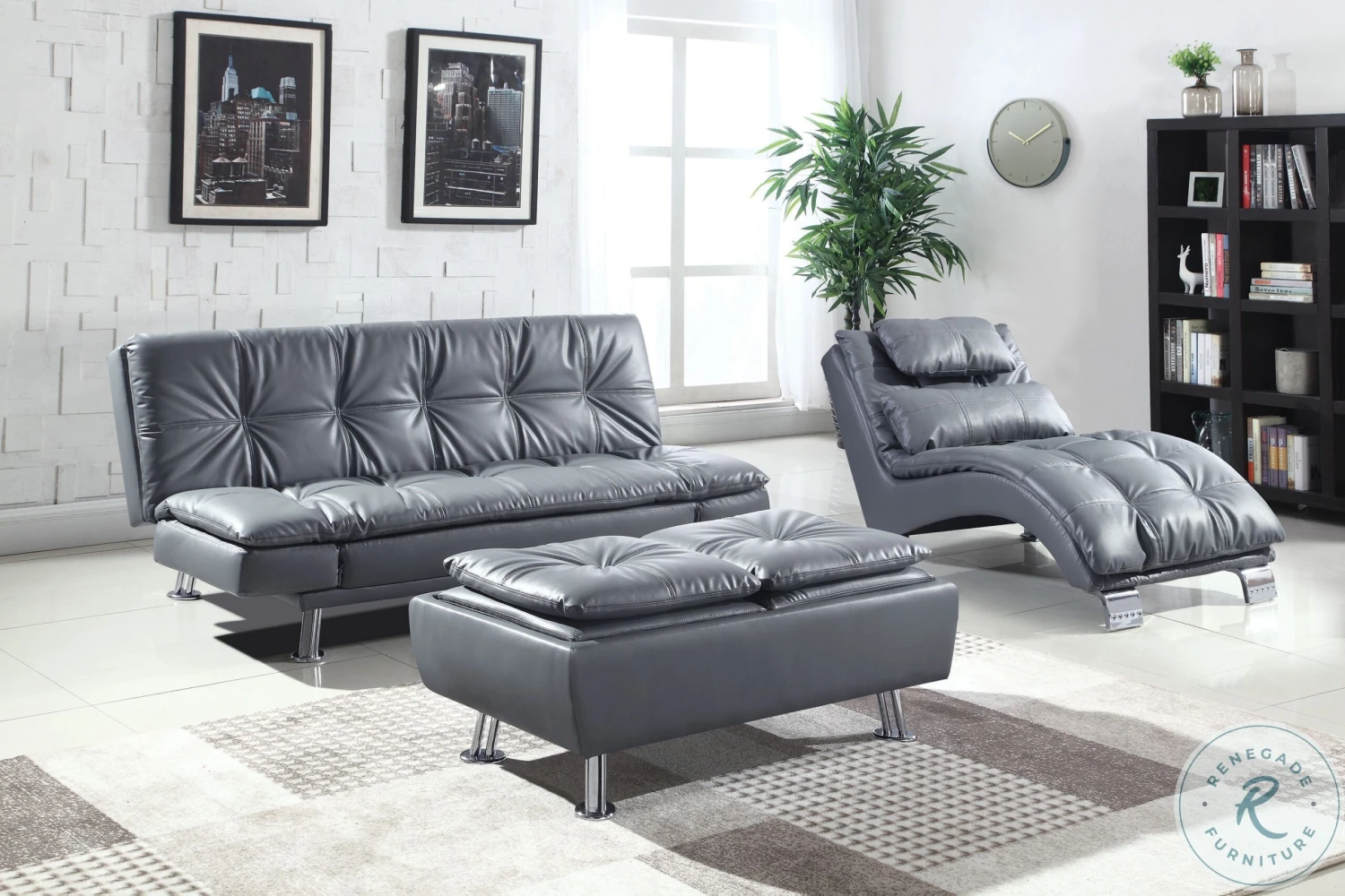 Dilleston Gray Full Sofa Bed - Image 3