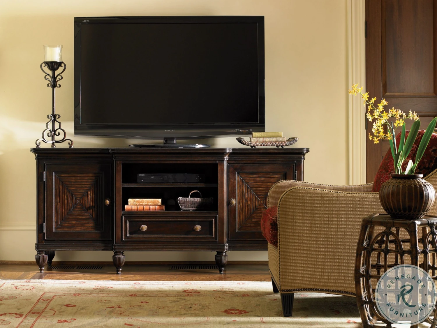Tommy Bahama Royal Kahala Dark Coffee Maui TV Stand - Image 2