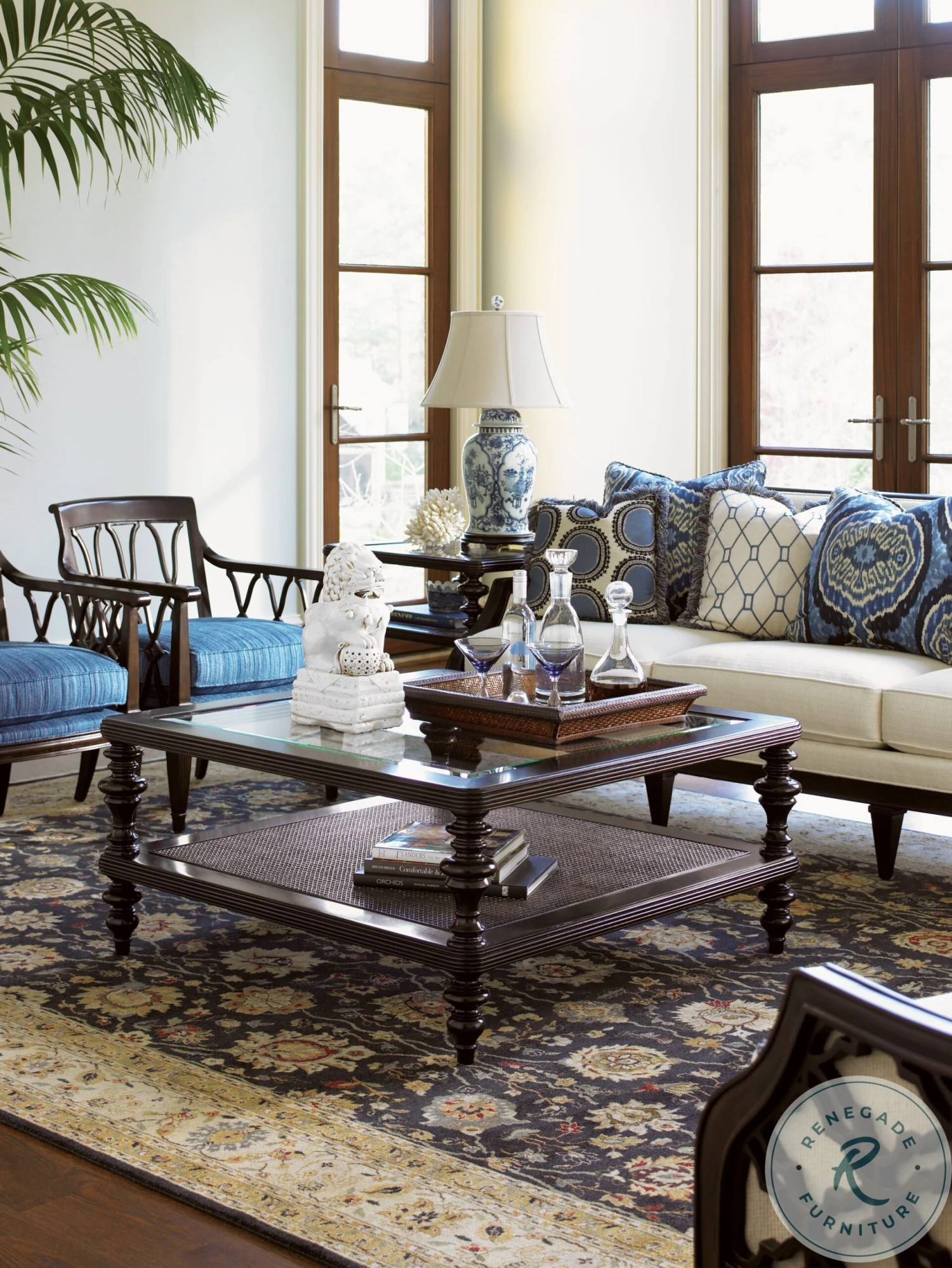 Tommy Bahama Royal Kahala Pacific Campaign Occasional Table Set - Image 8