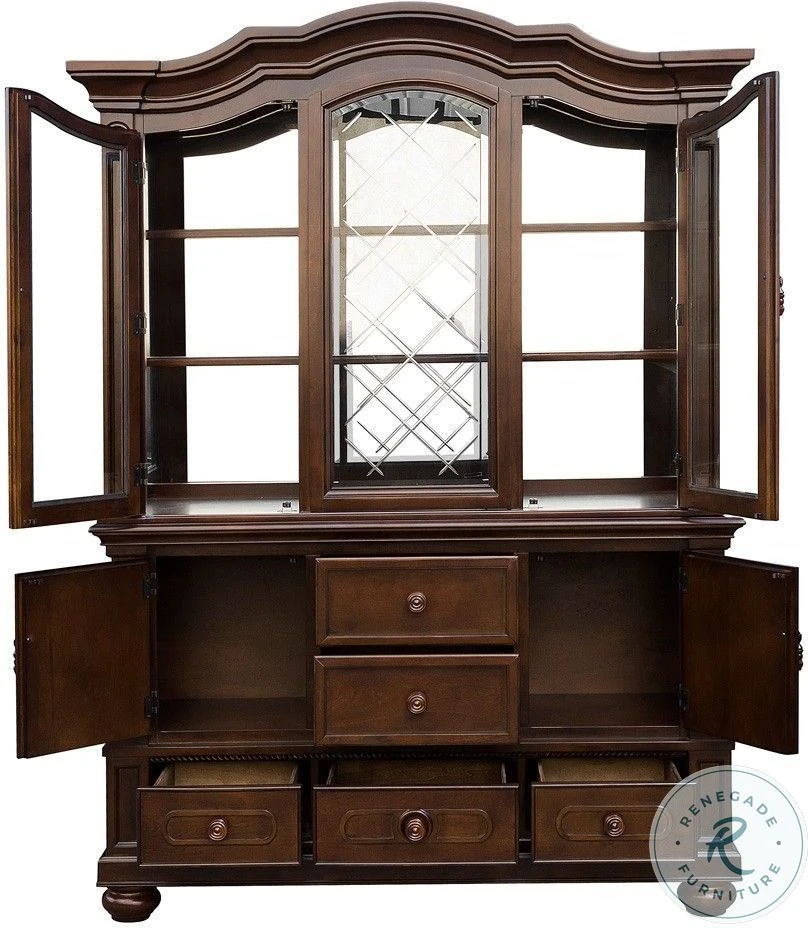 Lordsburg Brown Cherry Buffet With Hutch - Image 5