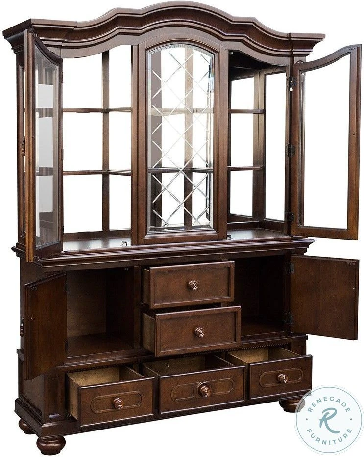 Lordsburg Brown Cherry Buffet With Hutch - Image 3