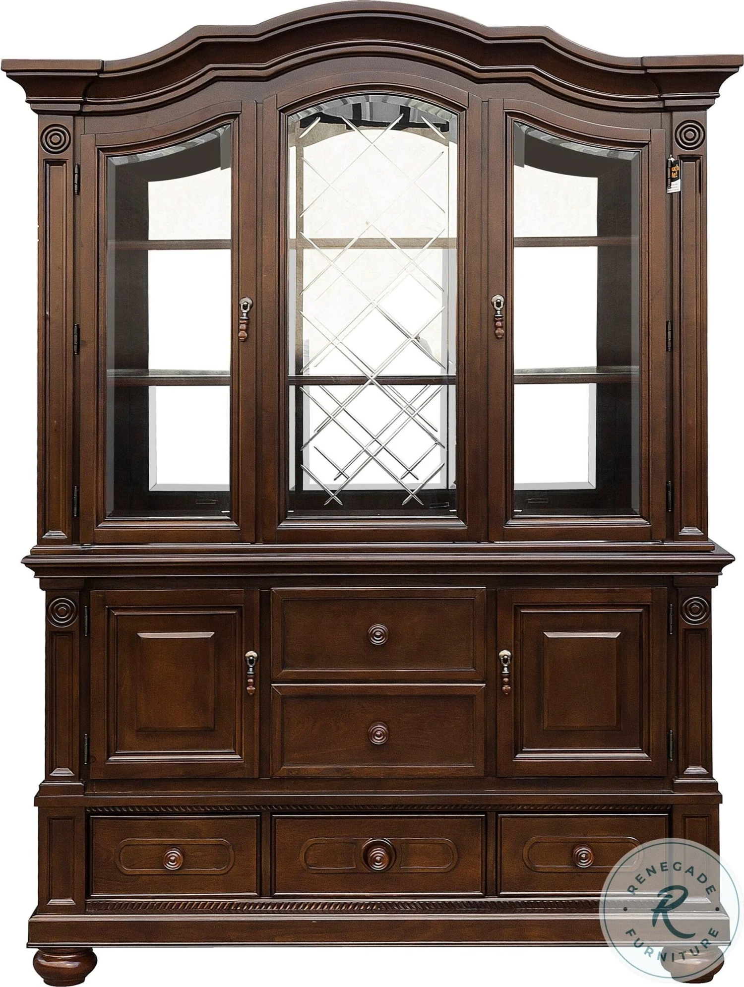 Lordsburg Brown Cherry Buffet With Hutch - Image 4