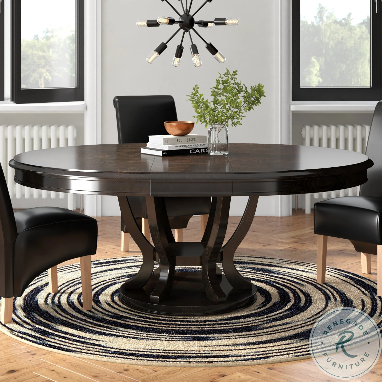 Savion Espresso Oval Extendable Dining Room Set - Image 2