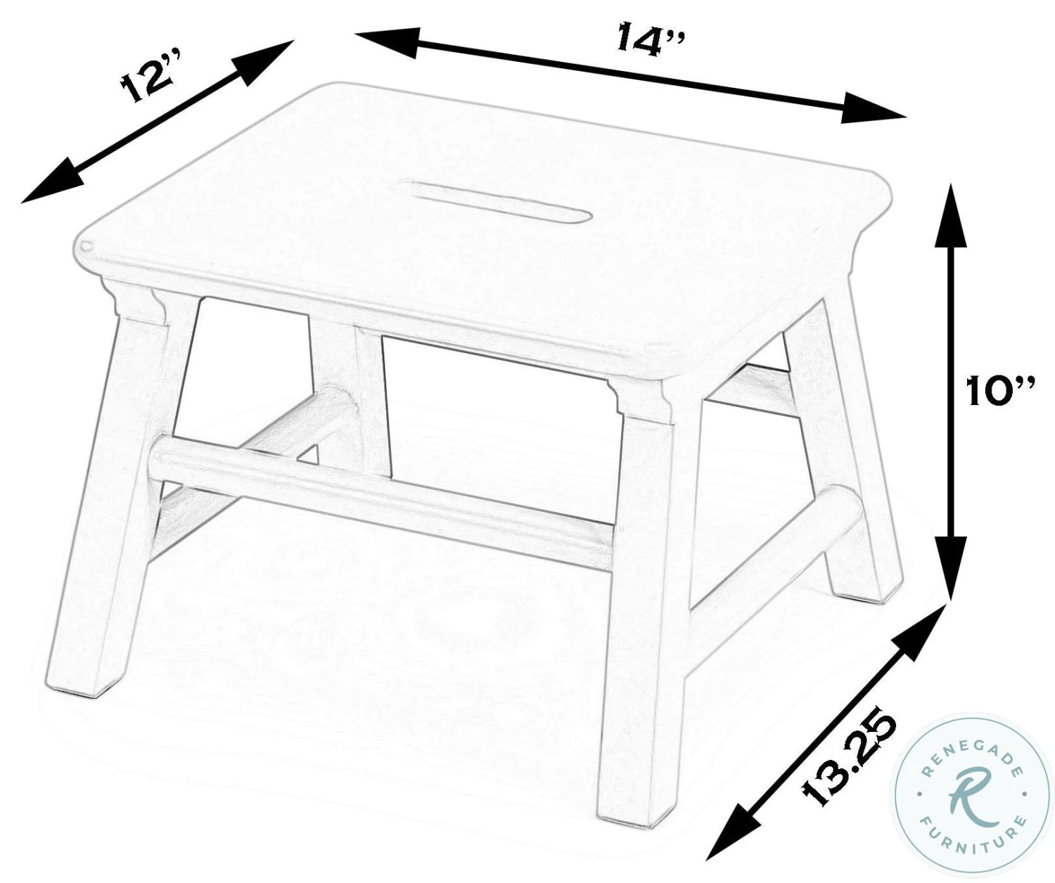 Melrose White Step Stool - Image 3