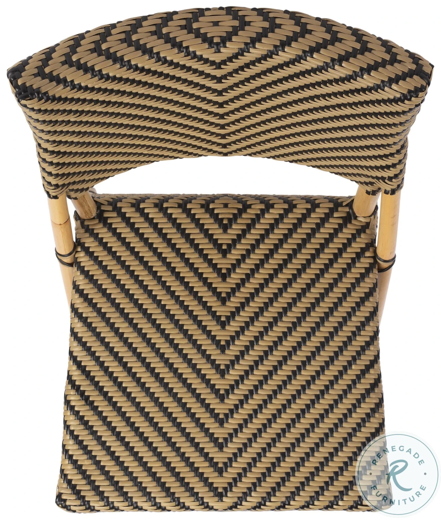 Ciel Beige And Black Diamond Rattan Dining Chair - Image 7