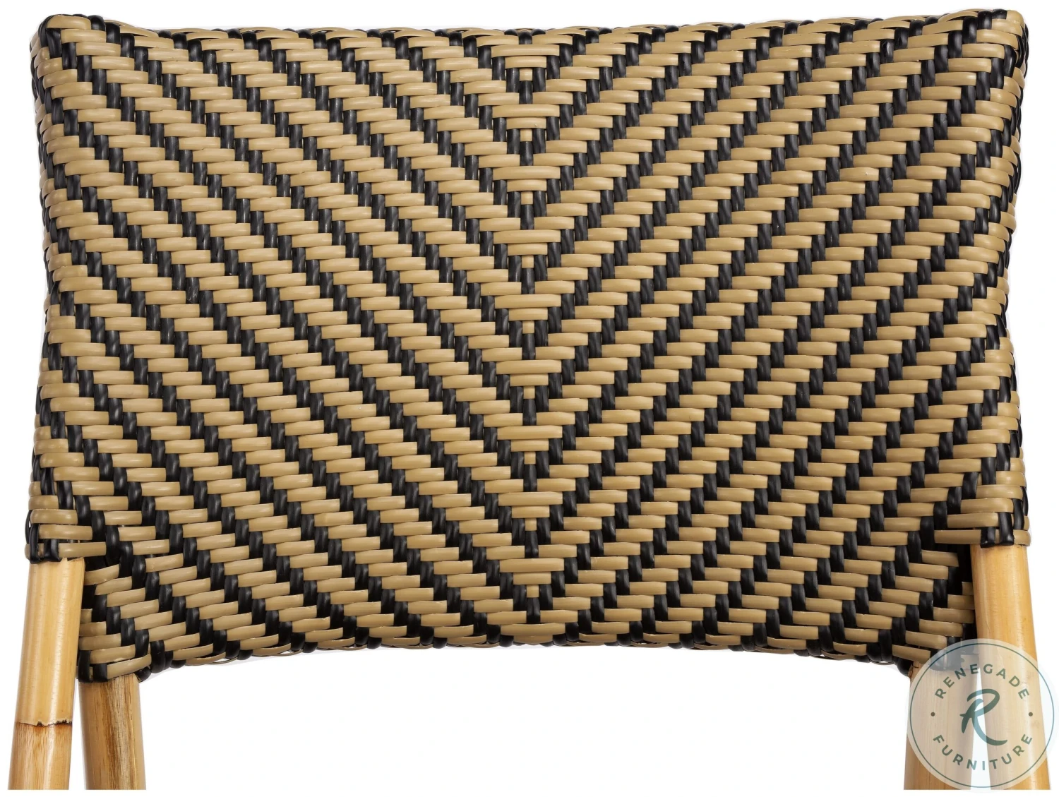 Ciel Beige And Black Diamond Rattan Dining Chair - Image 8