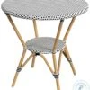 Tobias Black And White Outdoor Round Bistro Table