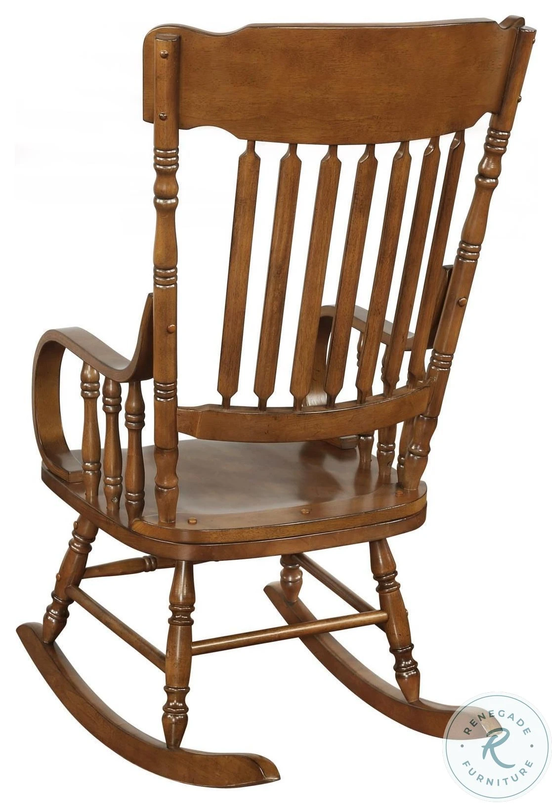 Sara Warm Brown Back Rocking Chair - Image 5