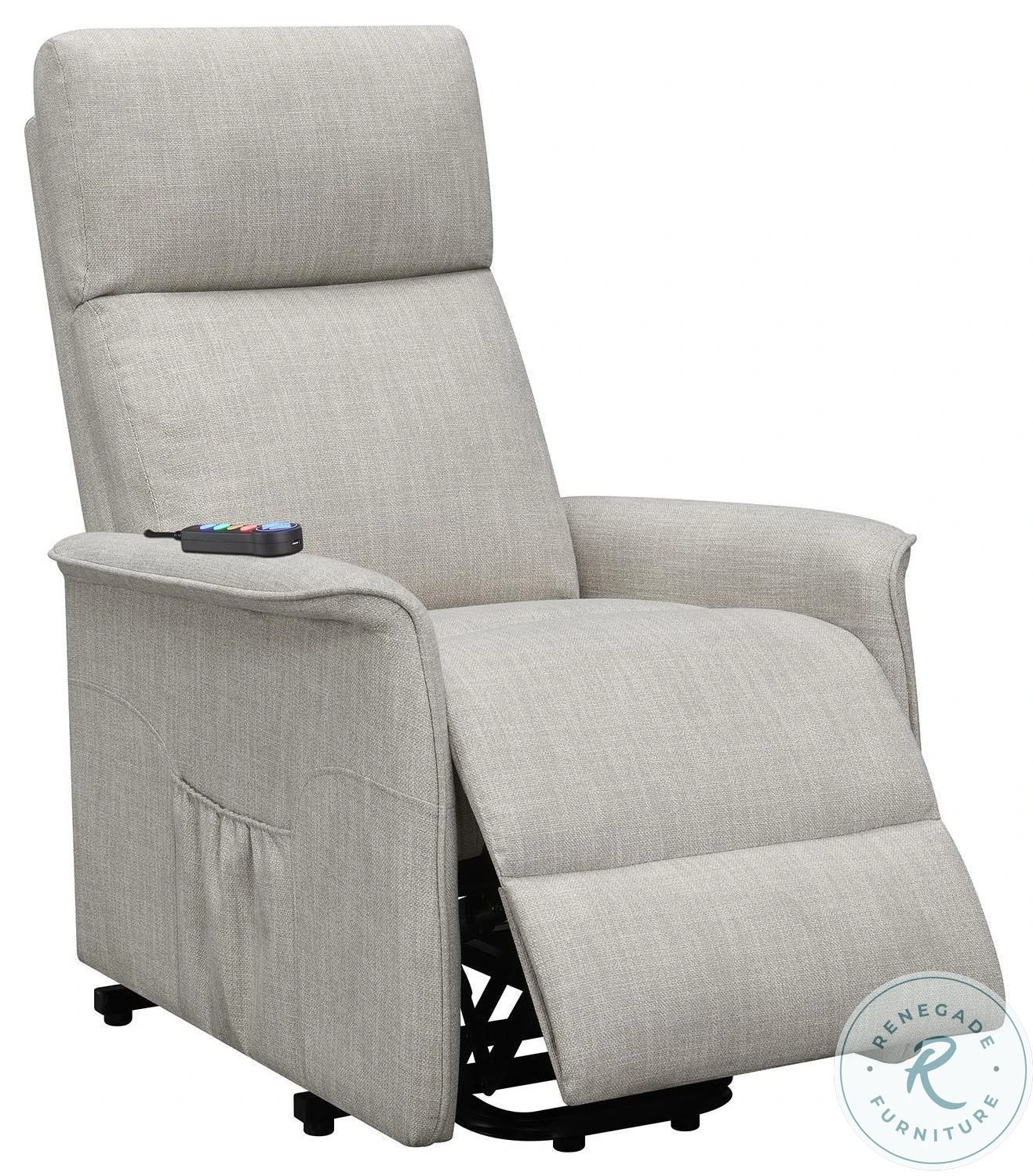 Herrera Beige Power Lift Recliner - Image 4