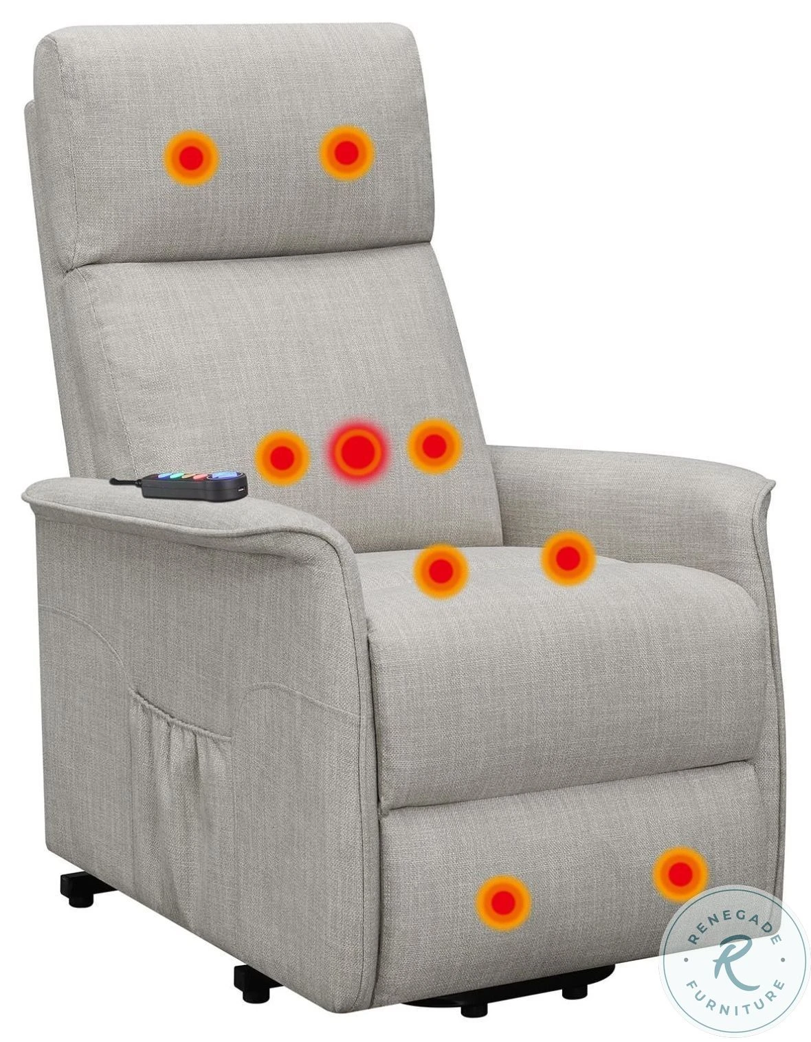 Herrera Beige Power Lift Recliner - Image 5