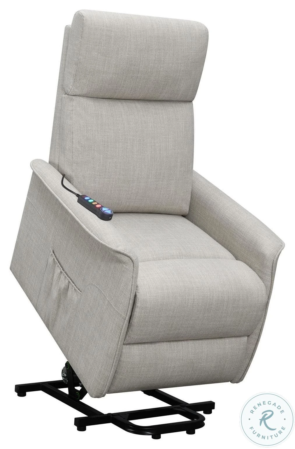 Herrera Beige Power Lift Recliner - Image 6