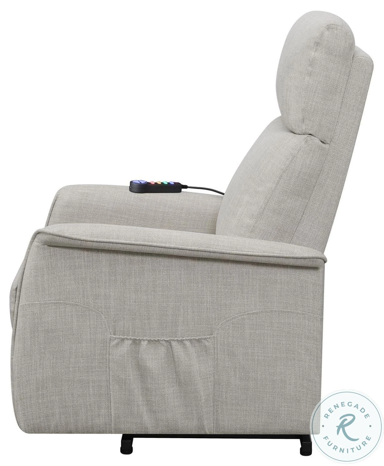 Herrera Beige Power Lift Recliner - Image 8