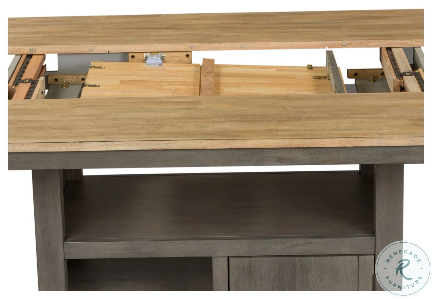 Lindsey Farm Gray And Sandstone Extendable Kitchen Island - Image 10