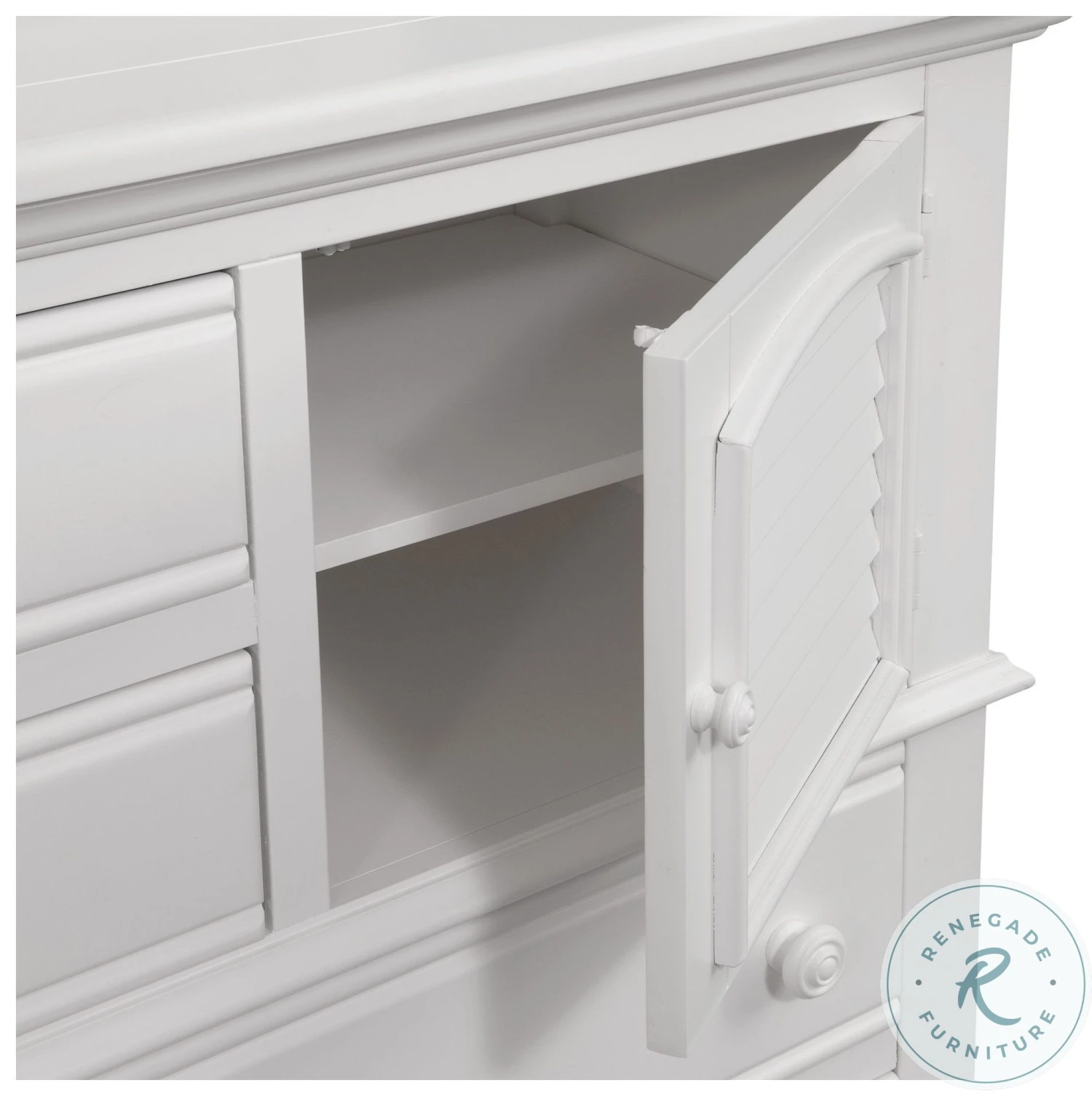 Cottage Traditions White High Dresser With Mirror - Image 4