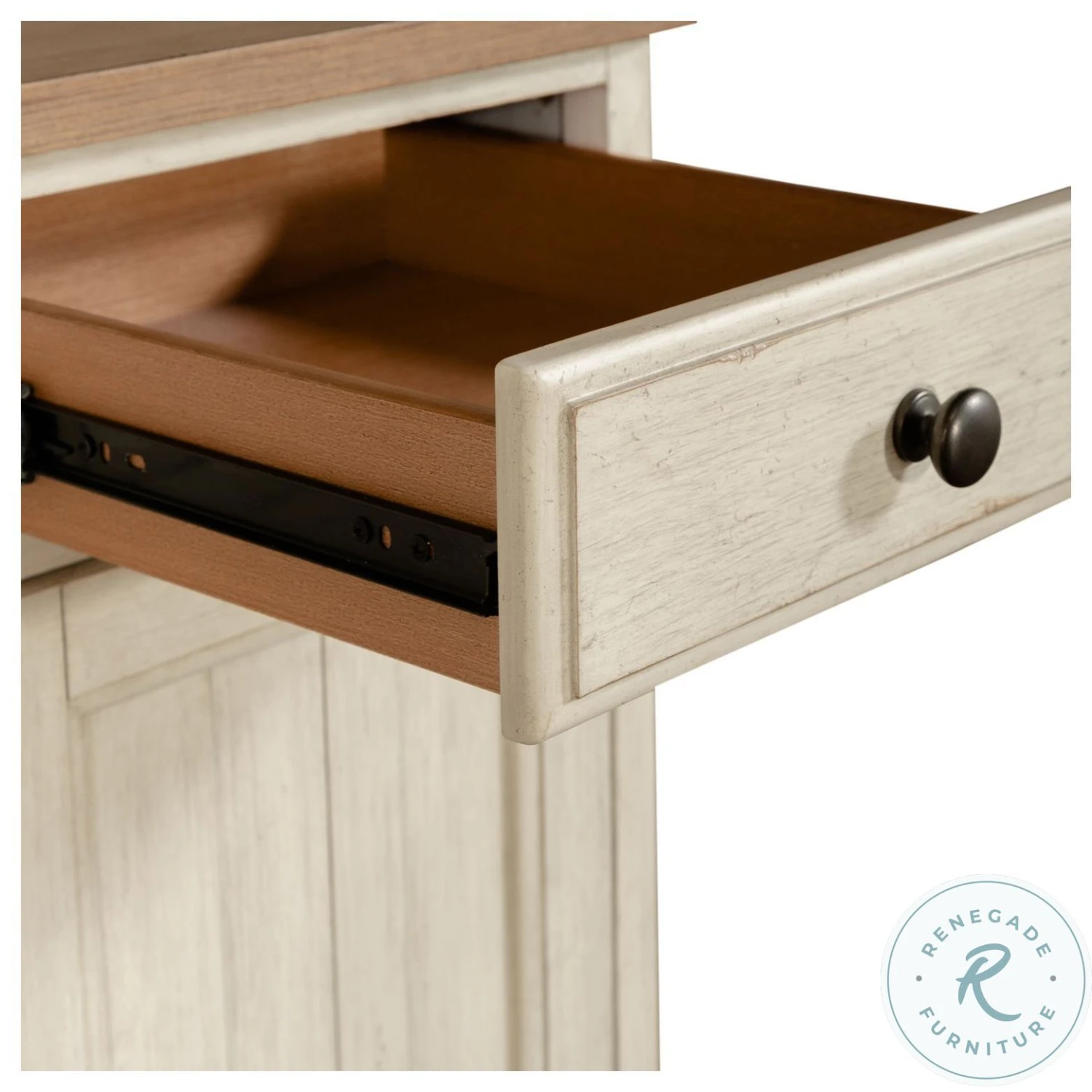 Farmhouse Reimagined Antique White And Chestnut Door Credenza - Image 9