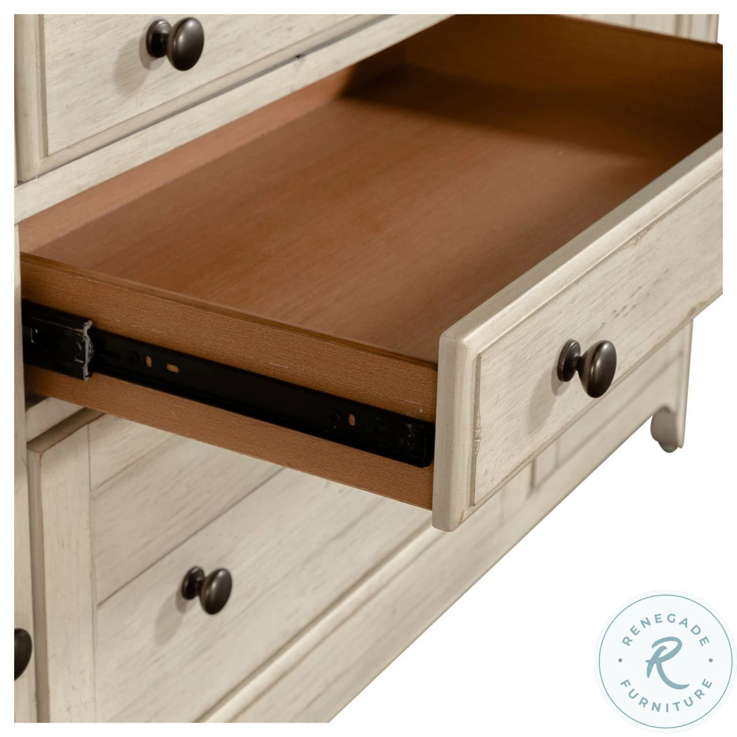 Farmhouse Reimagined Antique White And Chestnut Door Credenza - Image 10