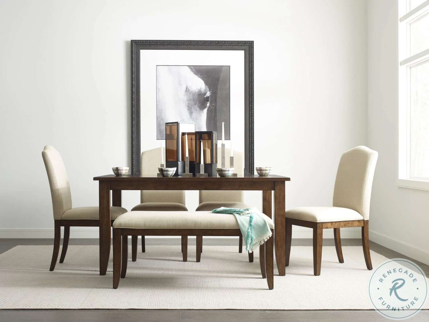 The Nook Hewned Maple Parsons Bench - Image 6