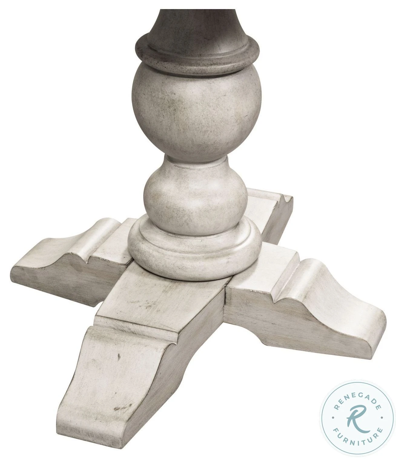 Heartland Antique White And Tobacco Round Pedestal Chairside Table - Image 7