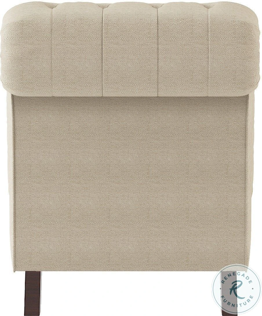 St. Claire Brown Fabric Chaise - Image 6