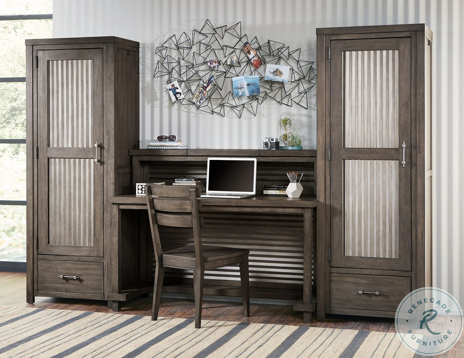 Bunkhouse Aged Barnwood Home Office Set - Image 4
