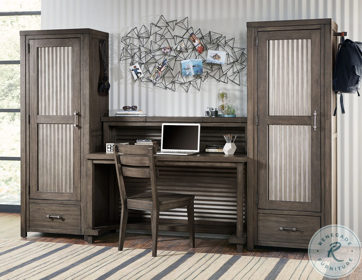 Bunkhouse Aged Barnwood Home Office Set