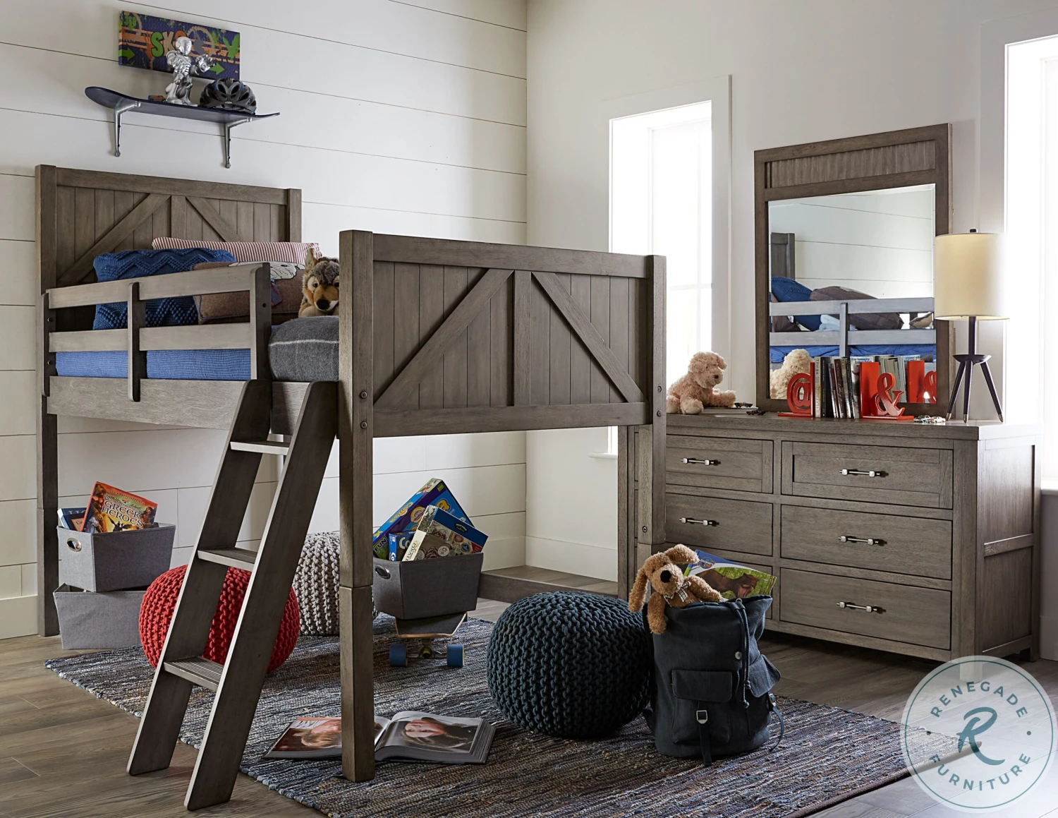 Bunkhouse Aged Barnwood Vertical Mirror - Image 8