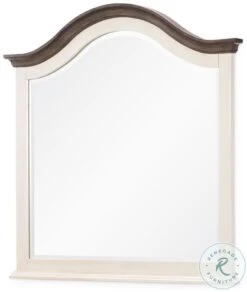 Brookhaven Youth Vintage Linen And Rustic Dark Elm Beveled Arched Mirror
