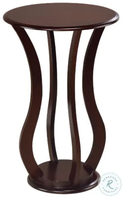 Elton Cherry Round Accent Table