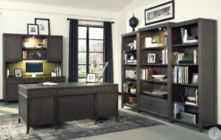 Urban Gray Executive Desk Home Office Set