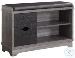 Aylin Medium Brown And Black Storage Bench