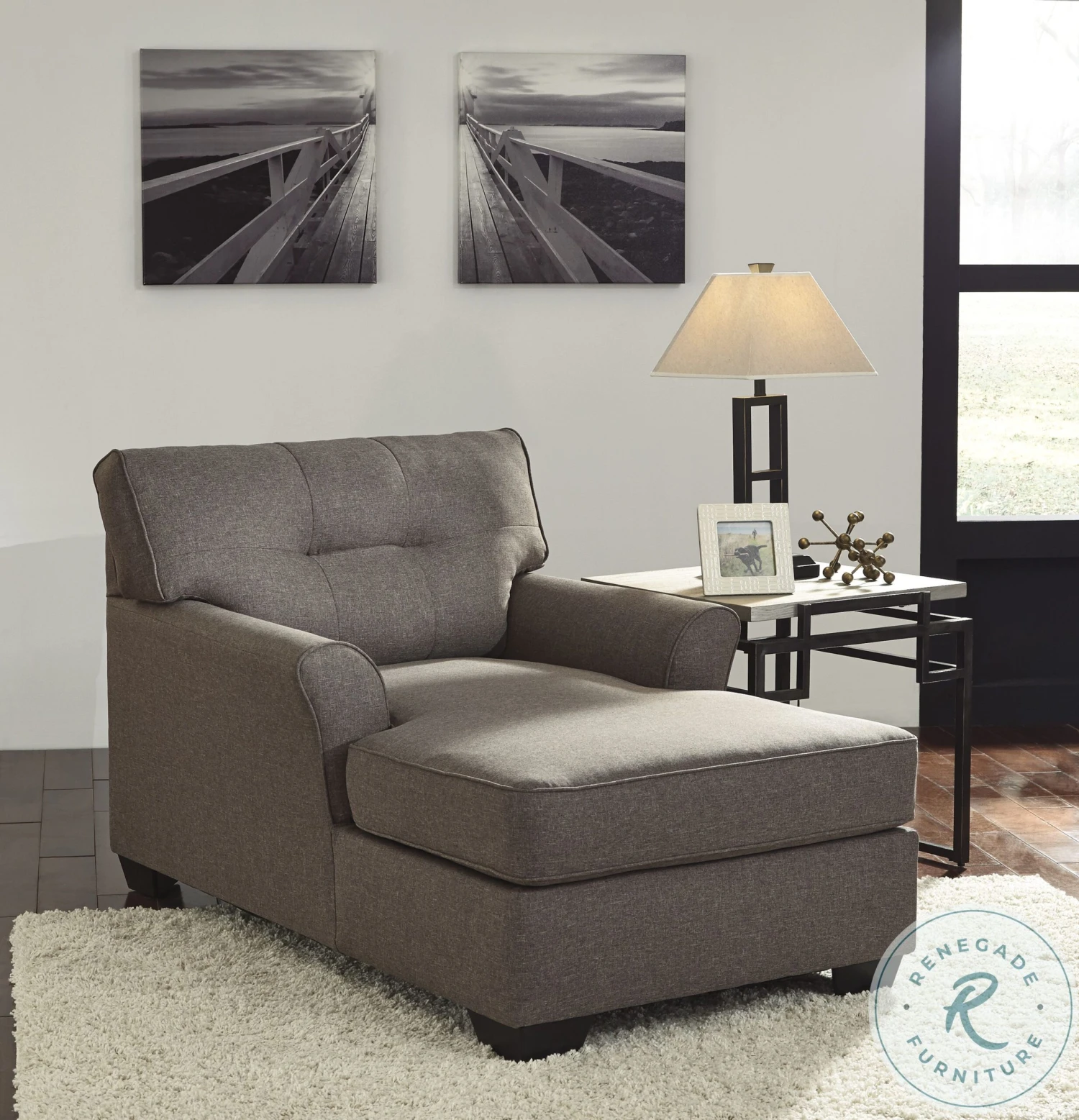 Tibbee Slate Chaise