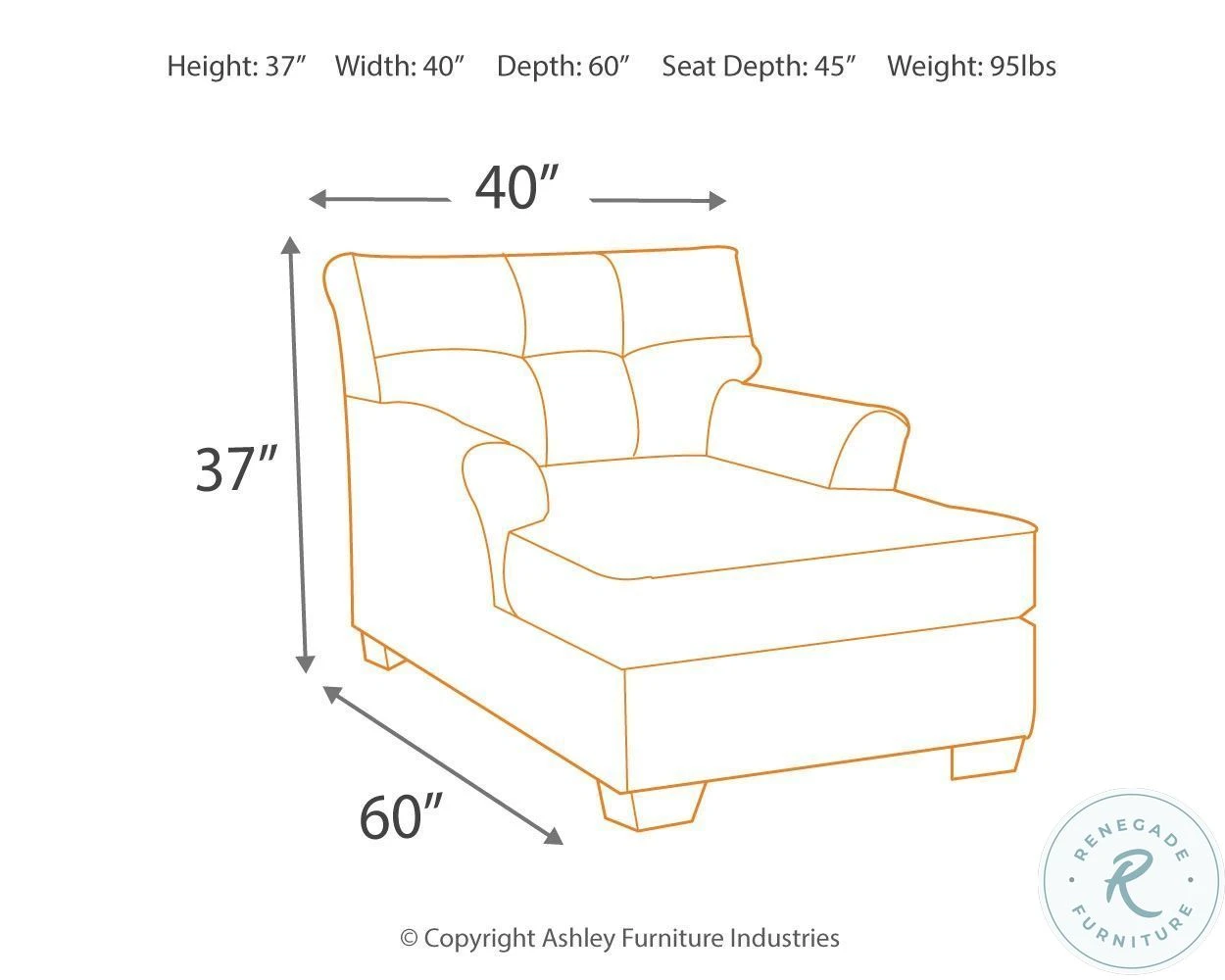 Tibbee Slate Chaise - Image 3