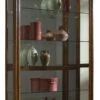 20544 Warm Oak Two Way Sliding Door Curio Cabinet