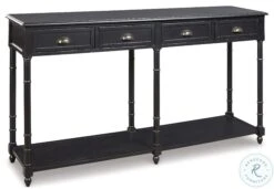 Eirdale Black Console Sofa Table
