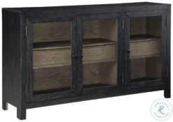 Lenston Black And Warm Gray Short Accent Cabinet