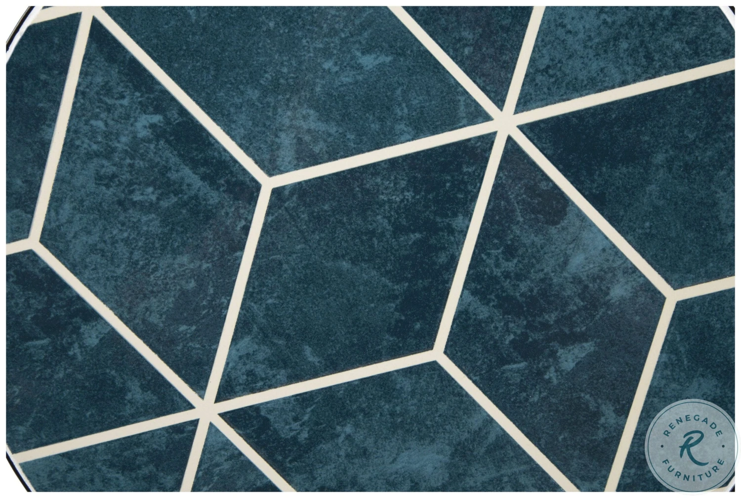 Clairbelle Teal Glaze Accent Table Set Of 2 - Image 4