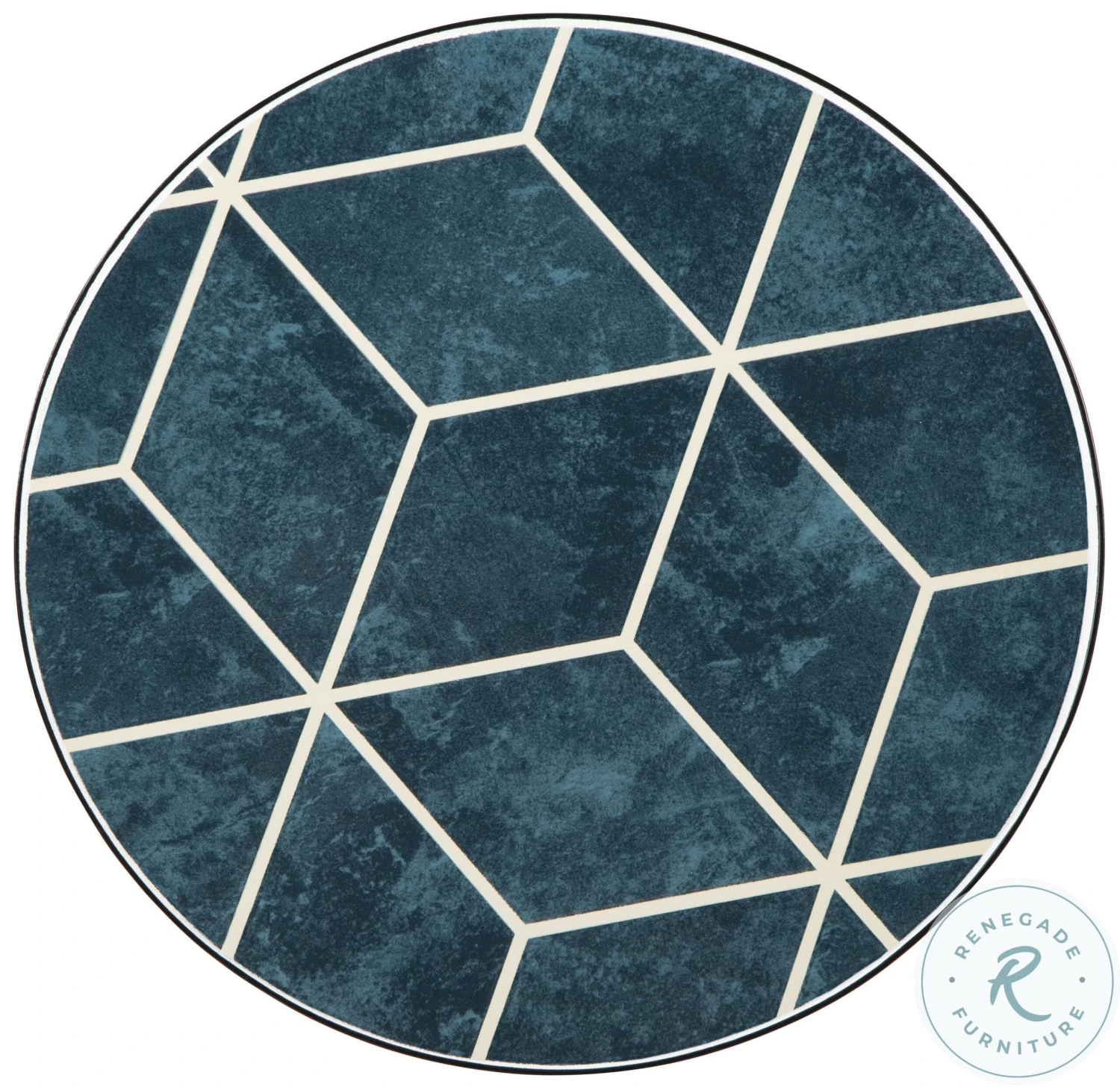 Clairbelle Teal Glaze Accent Table Set Of 2 - Image 3