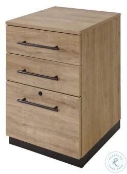 Abbott Light Brown 3 Drawer File Cabinet