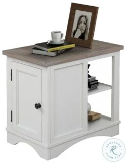 Americana Modern Cotton Chairside End Table