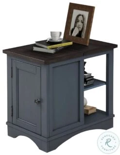 Americana Modern Denim Chairside End Table