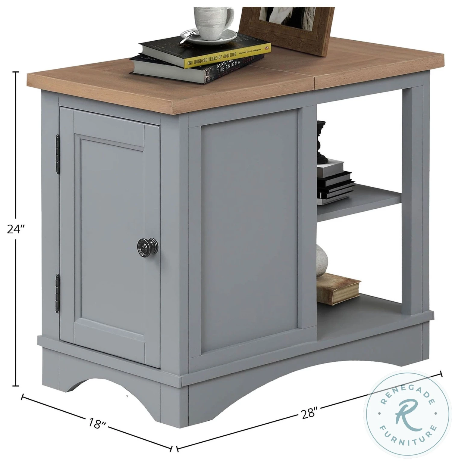 Americana Modern Dove Chairside End Table - Image 4