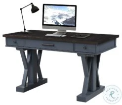 Nantucket Denim 56" Power Lift Desk